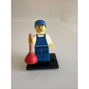 Lego Plumber Collectible Minifigure Series 9 71000 col144 Complete W/ Plunger